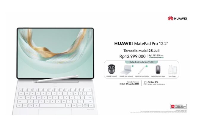 HUAWEI MatePad Pro 12.2” Siap Meluncur di Indonesia: Tablet Tipis, Ringan, Tapi Super Bertenaga!