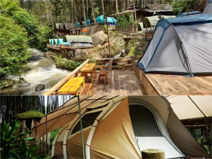 Liburan Ala Hotel di Tengah Alam Lembang yang Sejuk di Muara Rahong Glamping Riverside
