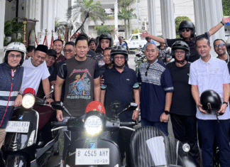 AHY Ngabuburit di Bogor Naik Vespa, Main Basket hingga Soroti Infrastruktur