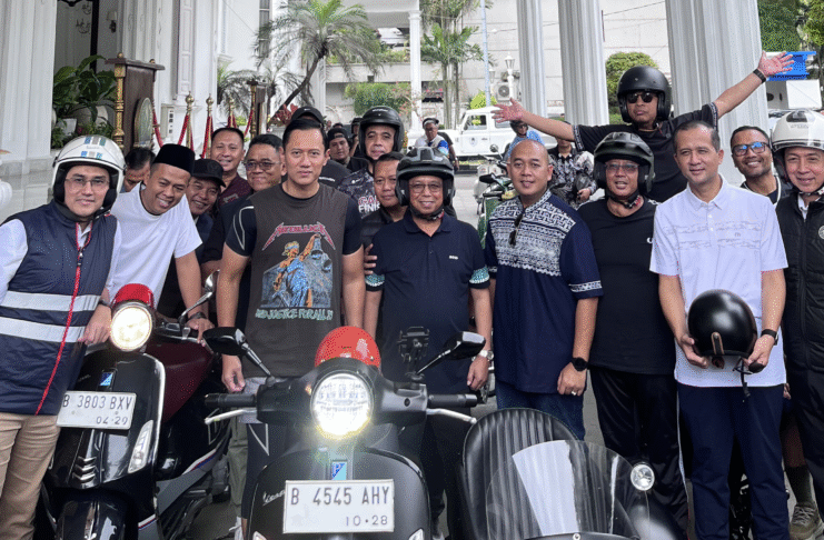 AHY Ngabuburit di Bogor Naik Vespa, Main Basket hingga Soroti Infrastruktur