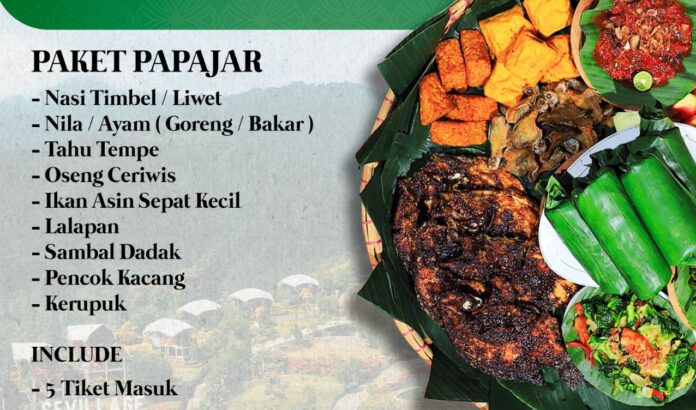 Paket Papajar Sevillage: Makan Sunda 5 Orang Mulai Rp200 Ribuan di Alam Terbuka Bogor