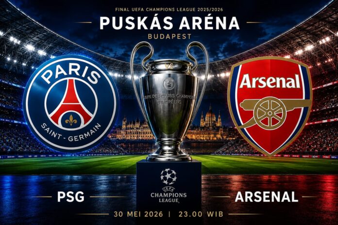 Budapest Bersiap! PSG dan Arsenal Berebut Gelar Liga Champions 2026