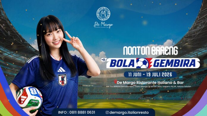 Nobar Piala Dunia 2026 di De Margo Jakarta, Nikmati Pizza, Diskon dan Promo Hotel