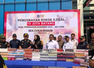 Rokok Ilegal hingga Tekstil Dimusnahkan, Bea Cukai Bogor Perkuat Pengawasan