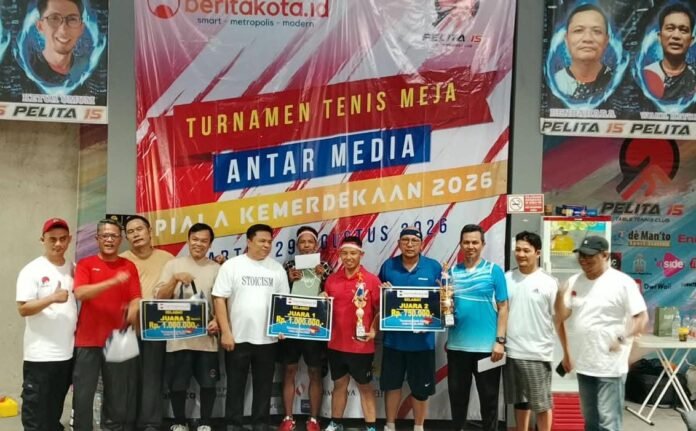 Turnamen Tenis Meja Antarmedia di Depok Jadi Ajang Silaturahmi Wartawan